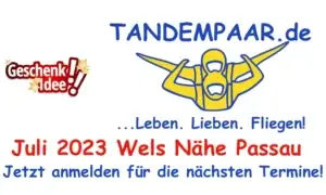 Fallschirmsprung Tandem Tandemsprung Geschenk Gutschein Bayern Niederbayern Österreich