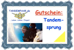 Gutschein Fallschirmsprung Tandemsprung Ticket Termin Fallschirmspringen Geschenk Tandemspringen Abenteuer Erlebnisgutschein Erlebnisgeschenk