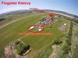 Klatovy Tschechien Fallschirmspringen Übersicht Landeanflug Sprungplatz