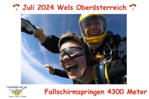 Wels Fallschirmspringen Wels Fallschirmsprung Wels Tandemsprung Geschenk Gutschein Termin Reservierung Tickets Freifall Hoehe 4300 Meter Oberoesterreich Fallschirmspringen